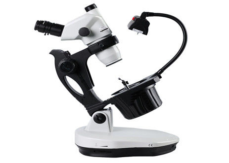 microscópio estereofônico do zumbido de 7W 0.6X 100mm Trinocular para o ajuste da joia