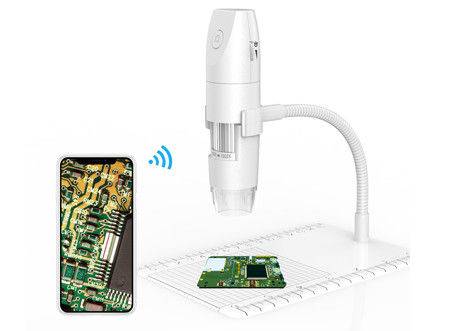 Microscópio quente 1000X 1080P de Digitas Wifi do microscópio da venda da cor branca