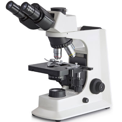 Microscópio biológico do laboratório branco de Trinocular com fase mecânica