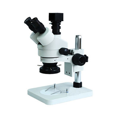 microscópio estereofônico de 7-45X Trinocular com a câmara digital para o projetor e o Computor