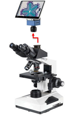 Microscópio biológico 40-1000X do laboratório profissional de Trinocular com Sony 6.3M Camera