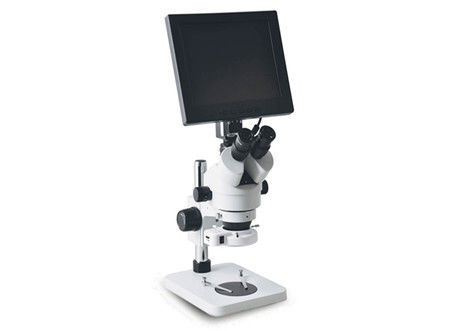 Microscópio estereofônico binocular do zumbido 7X-45X com o monitor de cor da tela de exposição e a luz do diodo emissor de luz para o reparo do telefone celular