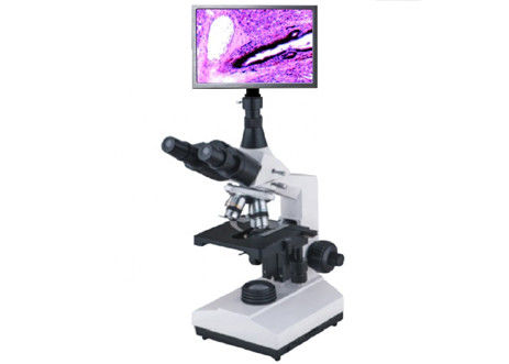 microscópio biológico da tela de 40-1600X Lcd com campo brilhante das saídas de vídeo