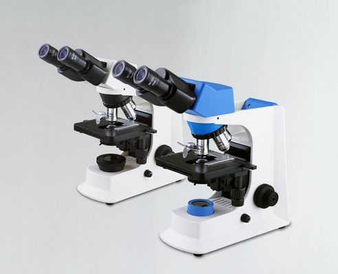 Microscópio biológico do laboratório branco de Trinocular com fase mecânica