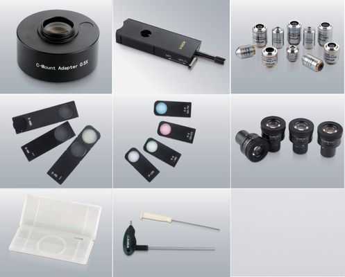 Cabeça objetiva ótica semi apocromática do microscópio metalúrgico 400x Trinocular