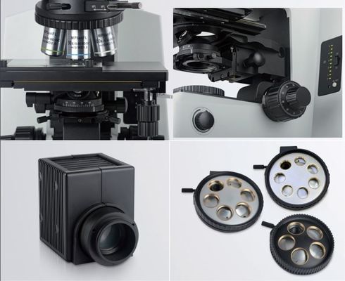 Cabeça objetiva ótica semi apocromática do microscópio metalúrgico 400x Trinocular