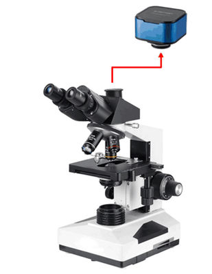 Microscópio biológico 40-1000X do laboratório profissional de Trinocular com Sony 6.3M Camera